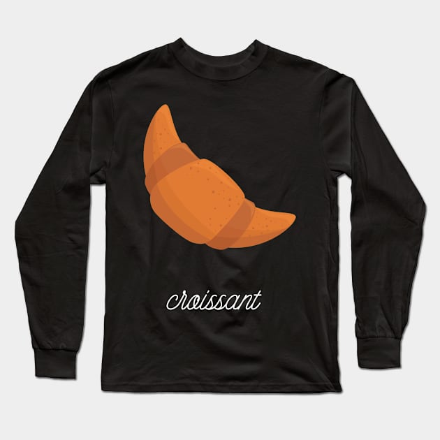 Simple Croissant Long Sleeve T-Shirt by Fredonfire